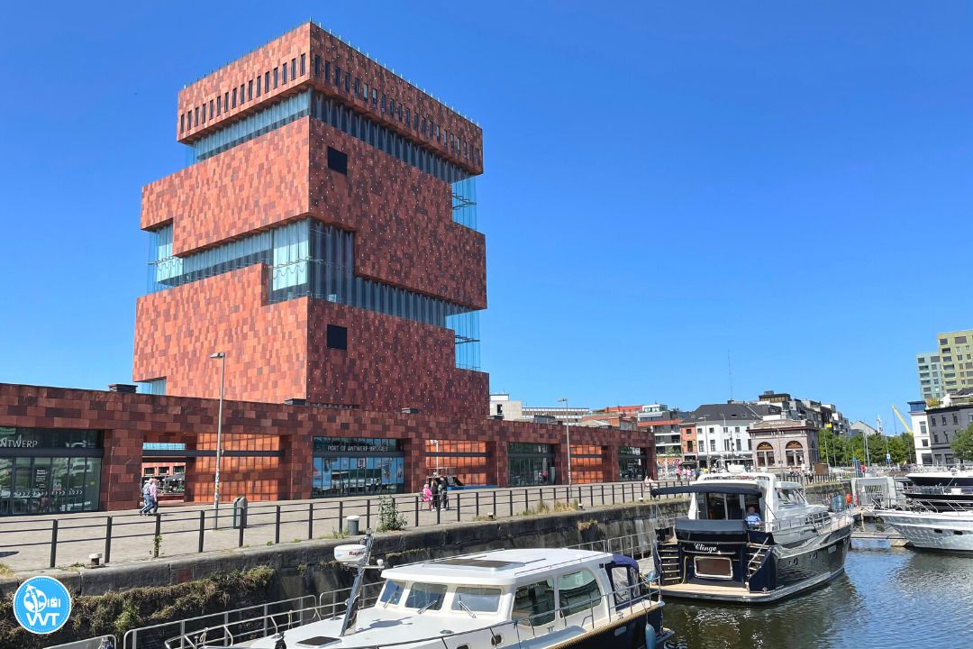 Picture of the harbour and MAS Museum in Antwerp, Belgium