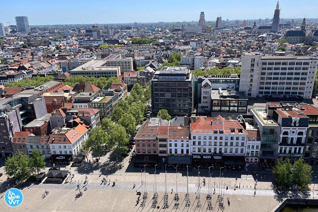 Picture of the view of the city from the MAS Museum, Belgium