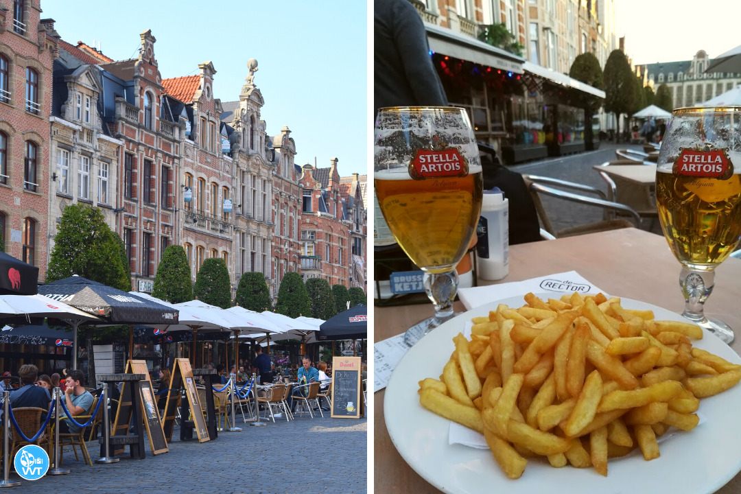 Photo of the old market square of Leuven, Belgium