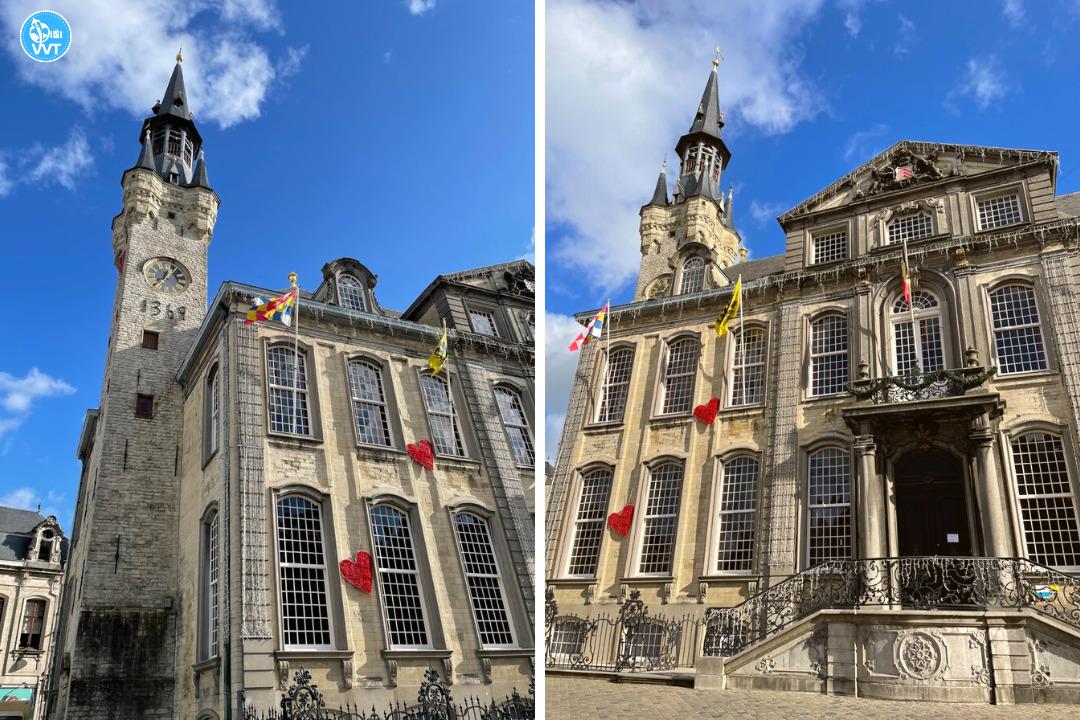 Bild des Rathauses und des Glockenturms von Lier, Belgien