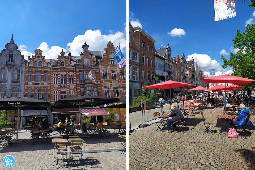 Picture of the Ijzerenleen, one of the most beautiful streets in Mechelen, Belgium