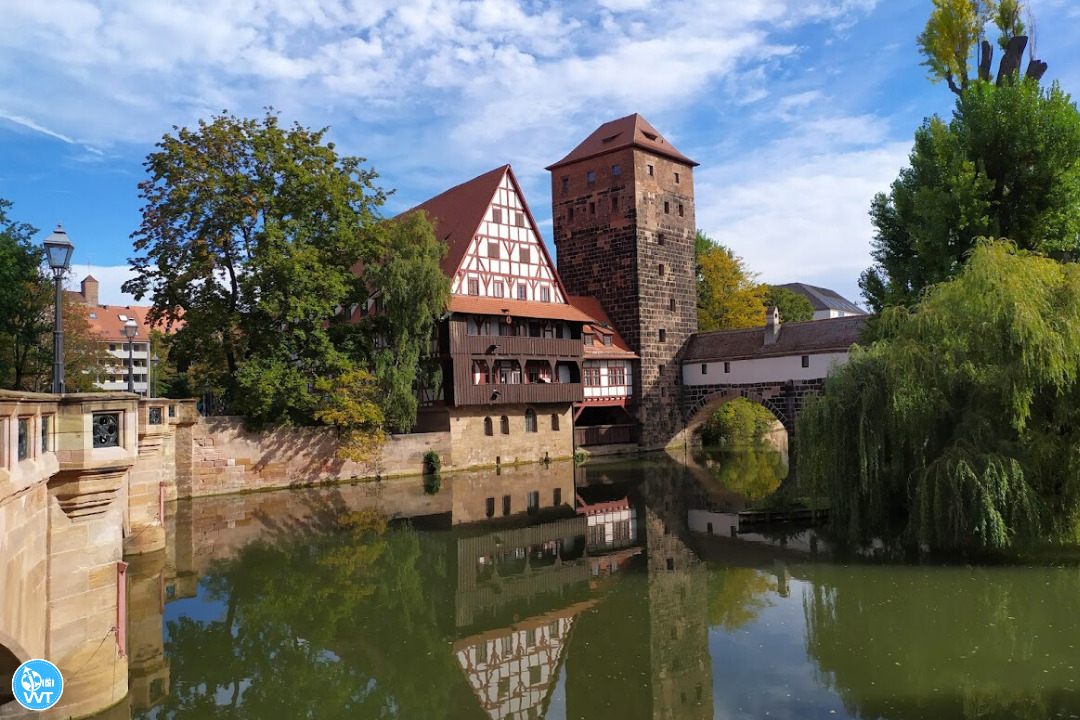 Foto van de Beulbrug in Neurenberg, Duitsland