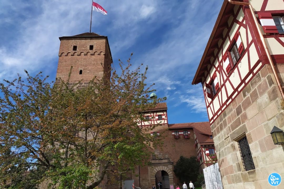 Foto van het interieur van het keizerlijk kasteel van Neurenberg, Duitsland